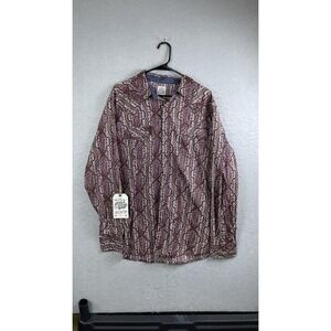 Moonshine Spirit Shirt Mens XL Rust Paisley Pearl Snap Sundays Best Brad Paisley